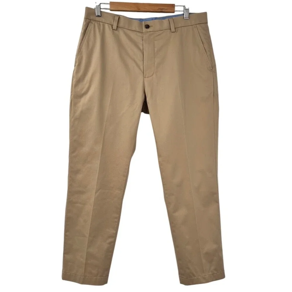 Brooks Brothers Lightweight Advantage Chino Slim Fit Khaki‎ Pants Mens 34x30*tag